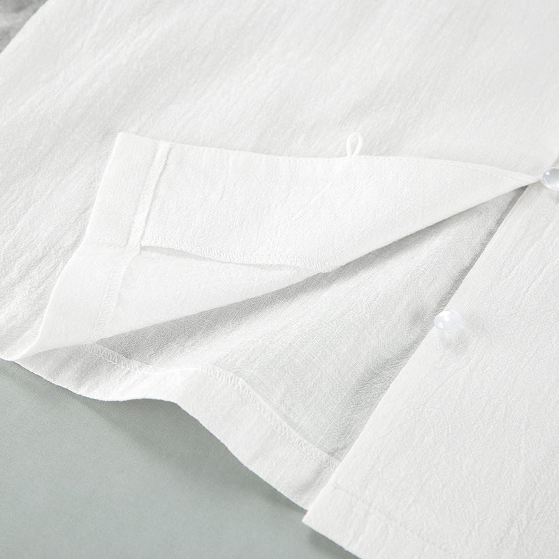 Conjunto de duas peças simples em algodão puro para o verão