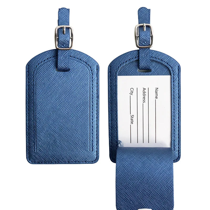 PU leather luggage tag, view 7 - MRSLM