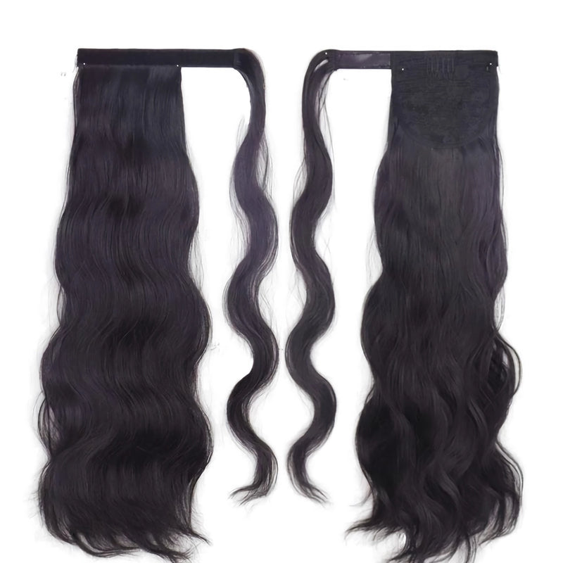 blonde wavy clip-in ponytail extension, view 17 - MRSLM