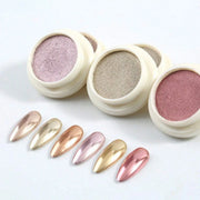 6pcs metallic glitter nail powder, view 4 - MRSLM
