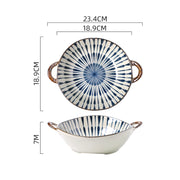 ceramic noodle soup bowl with handle, view 13 - MRSLM