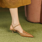 leather slingback heels, view 7 - MRSLM