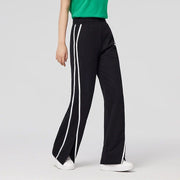 contrasted color slit wide leg pants, view 5 - MRSLM