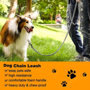 Chrome plated heavy duty dog leash, view 5 - MRSLM