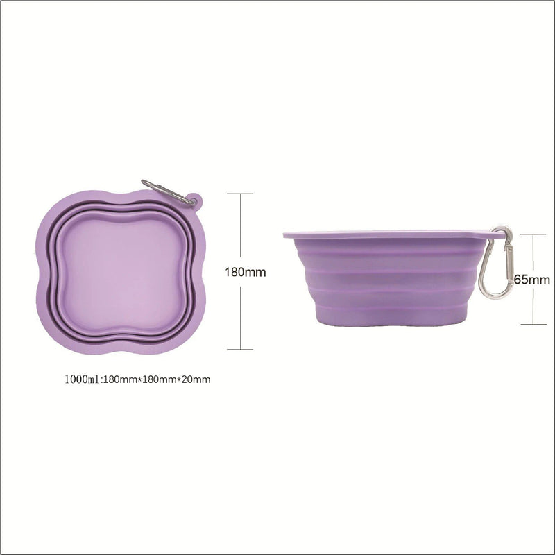 collapsible silicone pet bowl, view 8 - MRSLM
