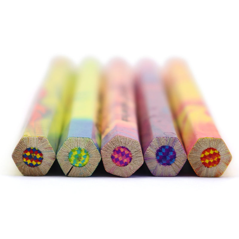 4-Color Mixed Lead Pencils Set – Thick Core Colored Pencils