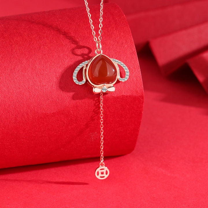 Moving Rabbit Ear Necklace