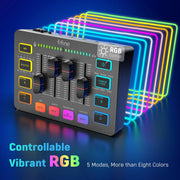 4-channel RGB gaming audio mixer, view 8 - MRSLM