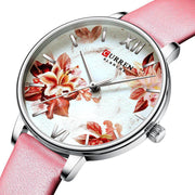 Women's quartz watch with leather strap, view 2 - MRSLM