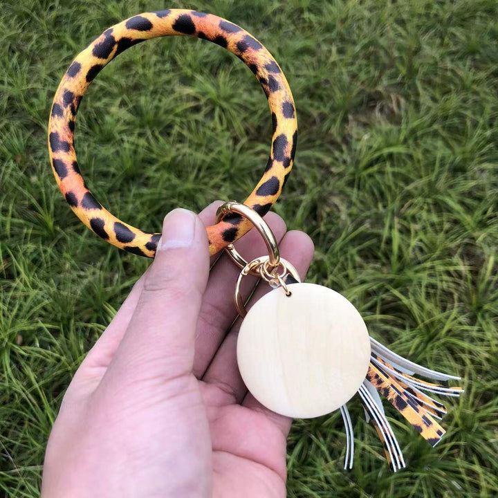 Leather Bracelet Year Of The Tiger Zebra Fringe Pendant Bracelet