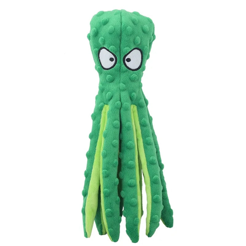 octopus plush squeak toy for dogs, view 2 - MRSLM