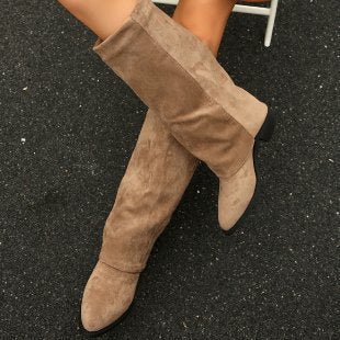 Chunky Heel Cowboy Boot Plus Size Knight Frye Boot