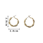 vintage round braid drop earrings, view 8 - MRSLM