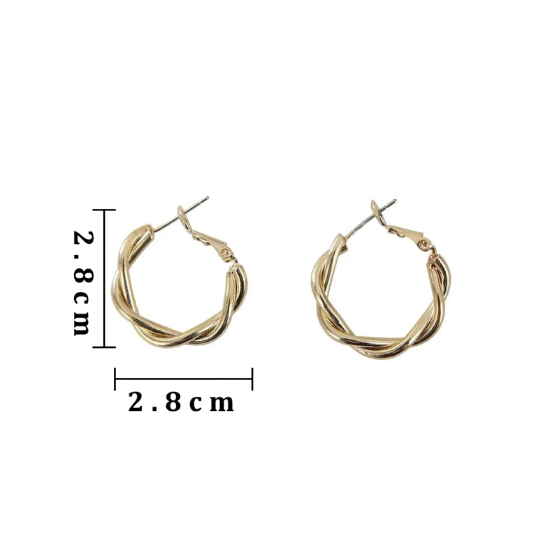 vintage round braid drop earrings, view 8 - MRSLM
