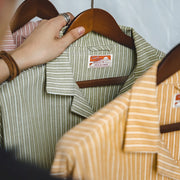 striped Cuban collar shirt, view 10 - MRSLM