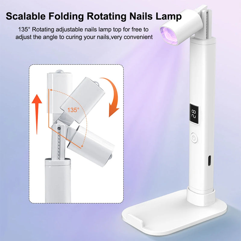 portable uv led nail lamp, view 6 - MRSLM