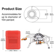 compact camping gas burner, view 7 - MRSLM
