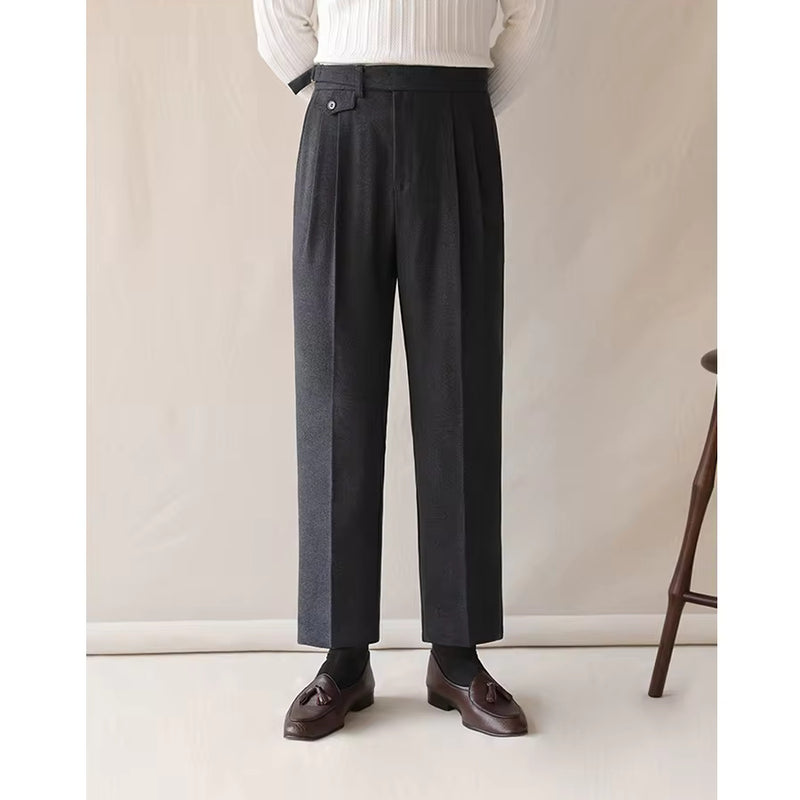 men's high waist suit pants, view 5 - MRSLM