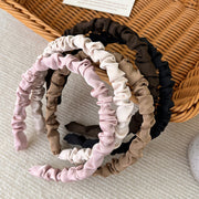 silky satin pleated headband, view 8 - MRSLM