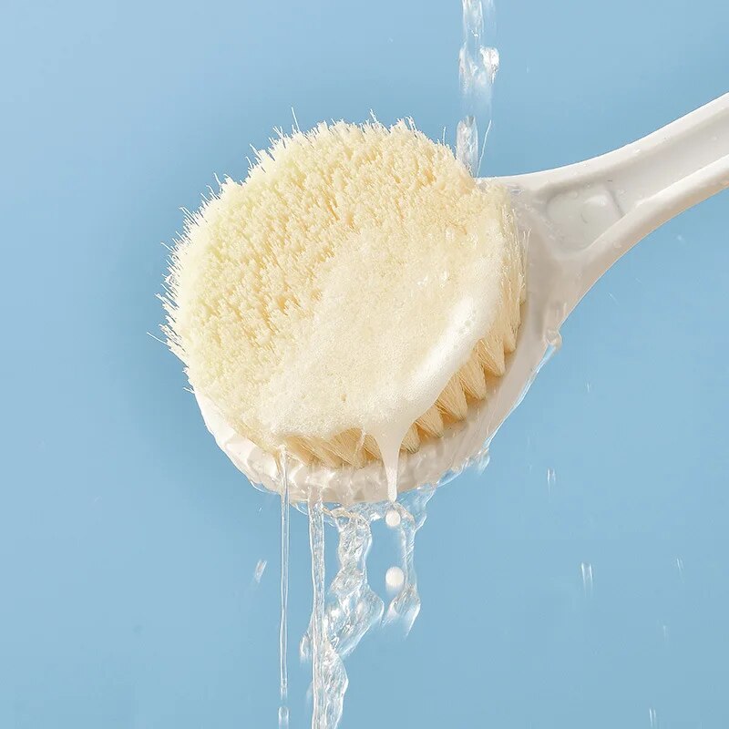 Soft Bristle Long Handle Bath Brush for Gentle Exfoliation and Relaxing Massages