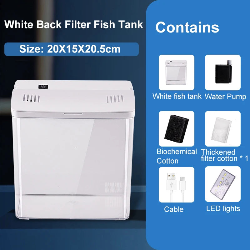 mini self-circulating fish tank, view 3 - MRSLM
