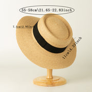 foldable straw sun hat, view 7 - MRSLM