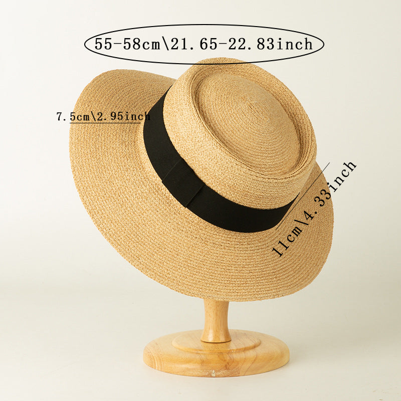 foldable straw sun hat, view 7 - MRSLM