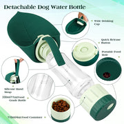 portable dog water bottle food container, view 4 - MRSLM