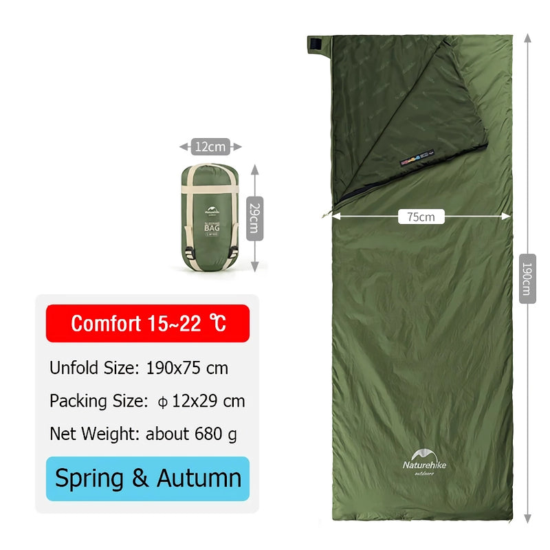 Ultraleichter Baumwollschlafsack für Outdoor-Abenteuer im Frühling und Sommer