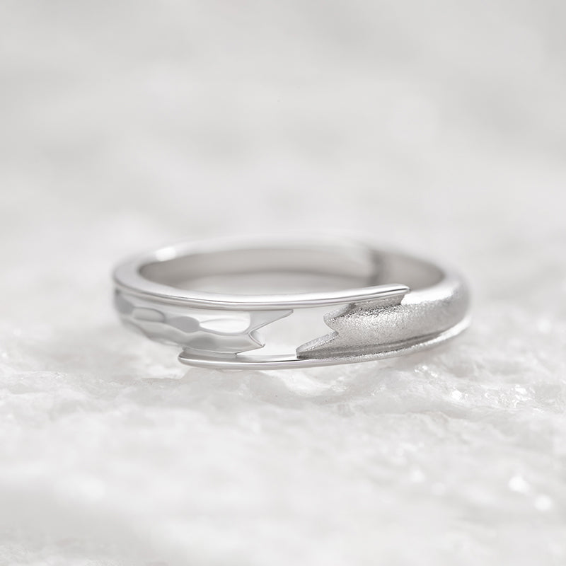 couple adjustable sterling silver ring, view 8 - MRSLM