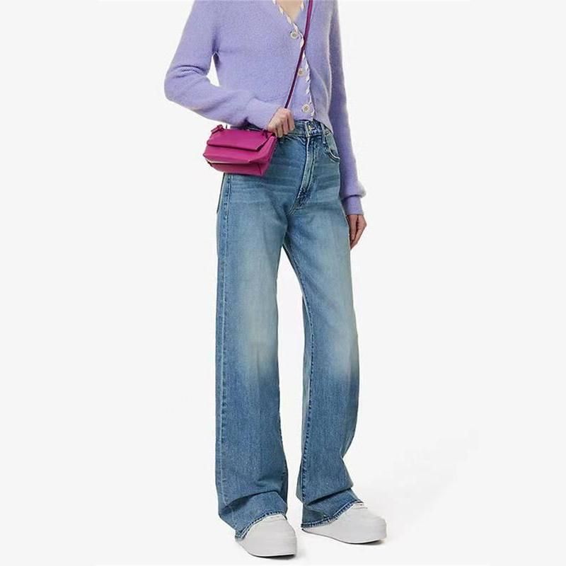 Vintage-Jeans für Damen, blau, hochgeschnitten, Frühling/Sommer
