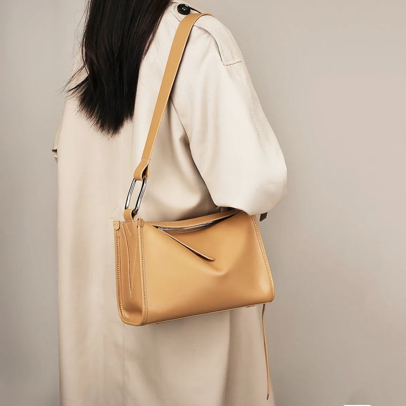 Genuine leather pillow shoulder bag, view 11 - MRSLM