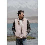 men's reversible sherpa lined down vest, view 6 - MRSLM