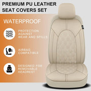 universal waterproof faux leather car seat covers, view 2 - MRSLM
