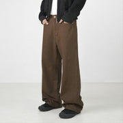 washed cotton straight-leg trousers - MRSLM