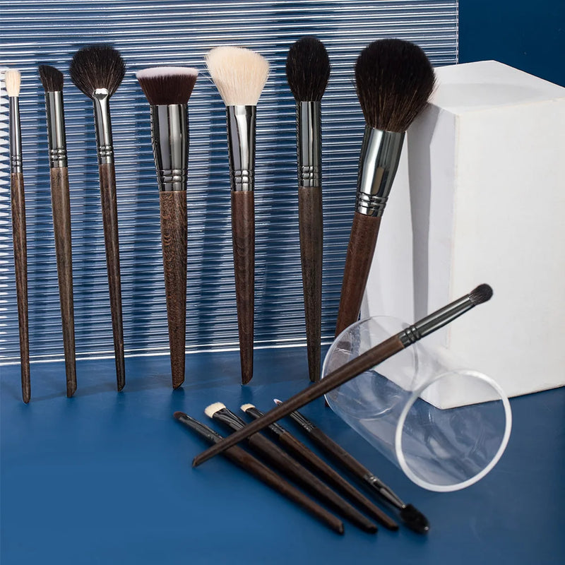 12-piece natural makeup brush set, view 8 - MRSLM