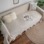plain ruffled sofa cover, view 4 - MRSLM