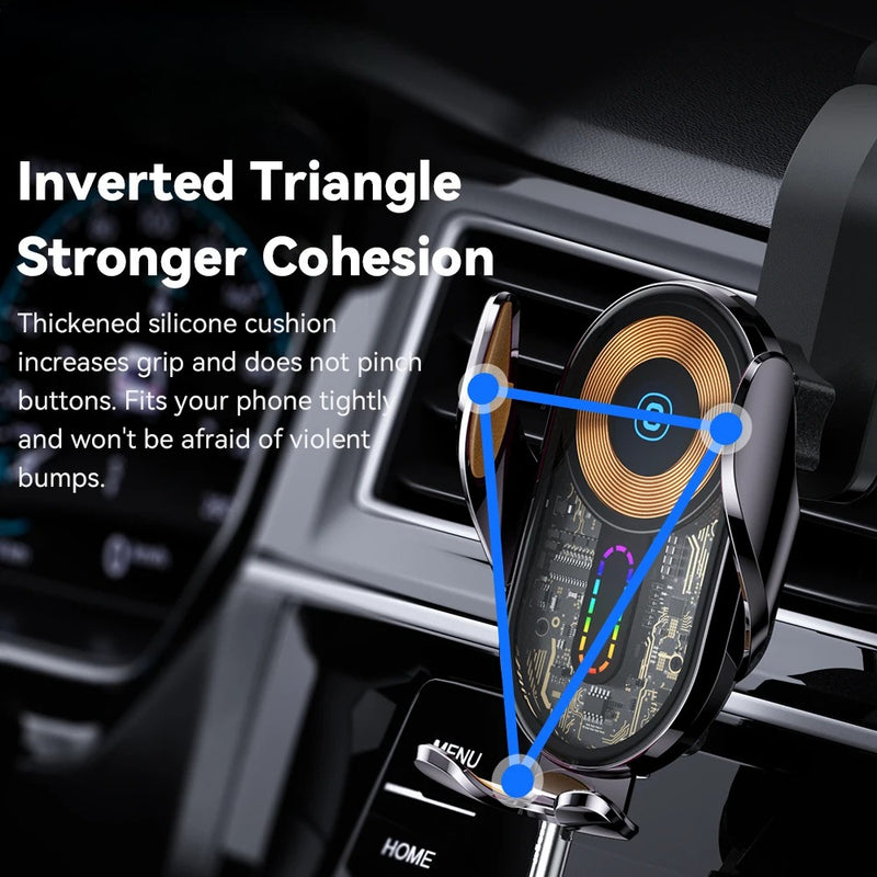 Carregador sem fio para carro de 15 W com sensor automático
