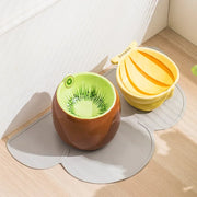 elevated ceramic cat bowl, view 2 - MRSLM