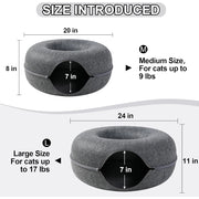 Donut cat bed and tunnel, view 8 - MRSLM