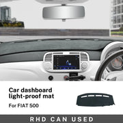 Flannel dash mat for Fiat 500, view 3 - MRSLM