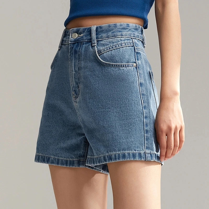 summer a-line denim shorts - MRSLM