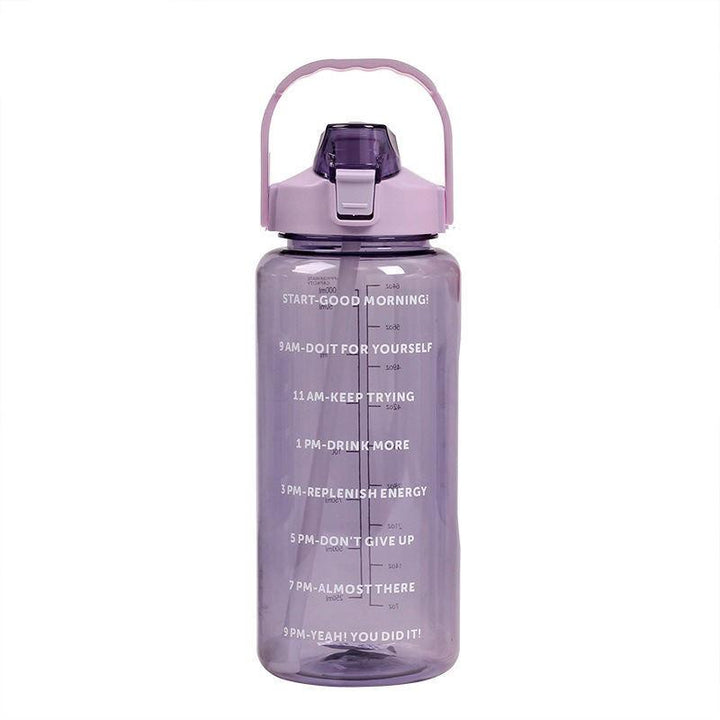 2L Motivational Straw Water Bottle for Hydration