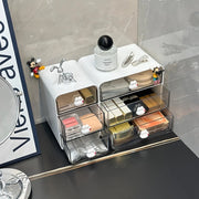 clear acrylic desk organizer with drawers, view 7 - MRSLM
