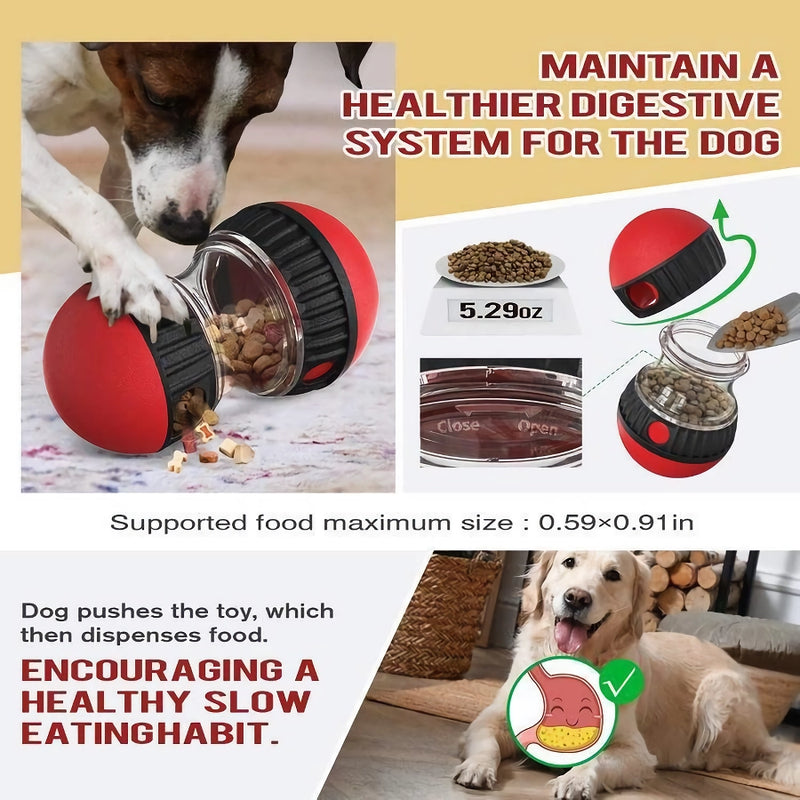 dog treat dispenser ball toy, view 6 - MRSLM