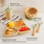 bamboo baby feeding set, view 4 - MRSLM