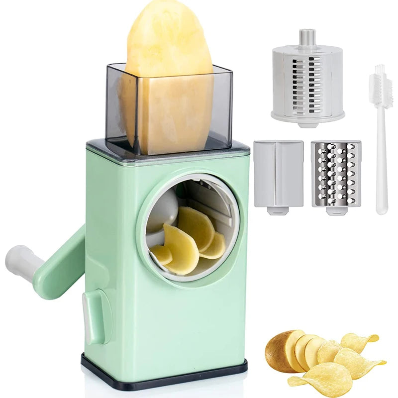 rotary vegetable grater with 3 drum blades - MRSLM