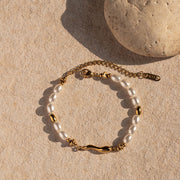 gold plated water drop bracelet - MRSLM