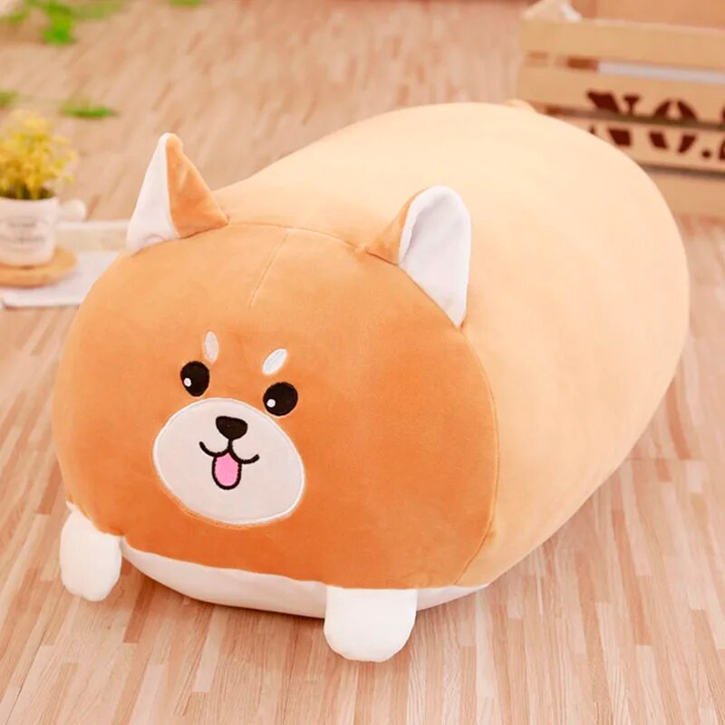 Soft Plush Animal Toy Collection: Pig, Cat, Penguin, Frog, Shiba Inu - Squishy and Huggable