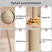 durable wooden cat turntable, view 7 - MRSLM
